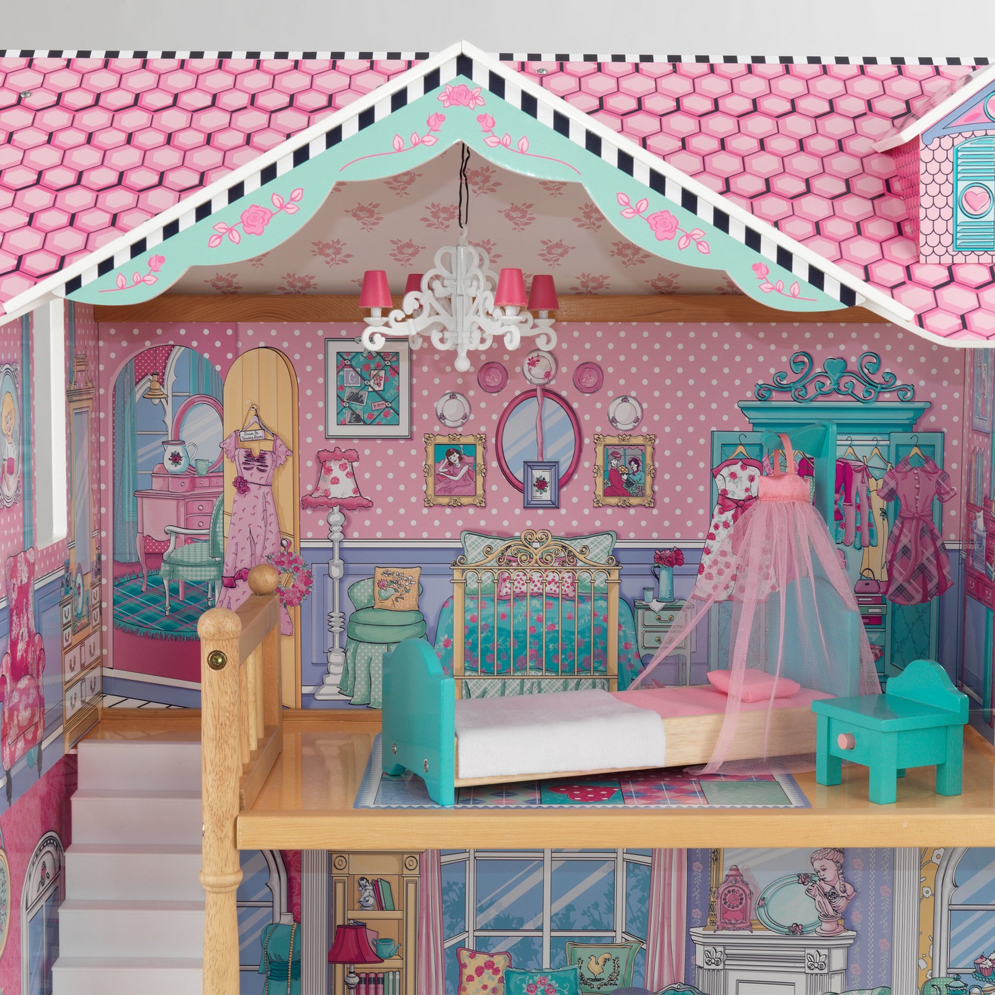 Voir la diapositive 4 : Kidkraft Maison de poupée en bois Annabelle
