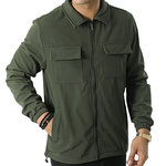 AMERICAN PEOPLE Surchemise Kaki Homme American People AW25. Coloris disponibles : Vert