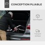 Voir la diapositive 6 : HOMCOM Déambulateur pliable réglable léger 4 roues rangements frein alu blanc noir