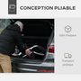 Voir la diapositive 6 : HOMCOM Déambulateur pliable réglable léger 4 roues rangements frein alu blanc noir