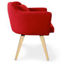Voir la diapositive 2 : Paris Prix Fauteuil Scandinave en Tissu  Delante  67cm Rouge