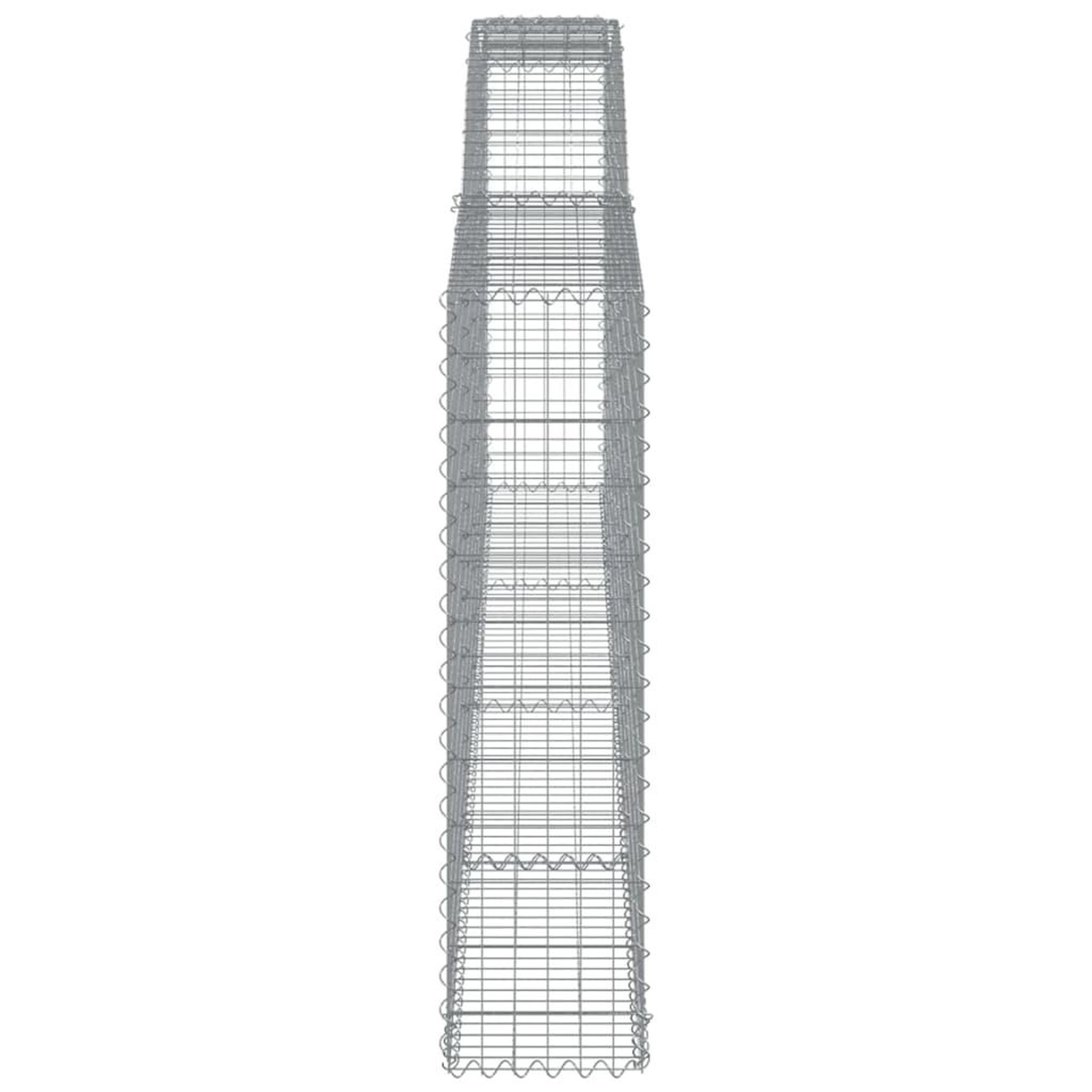 Voir la diapositive 5 : VIDAXL Paniers a gabions arques 20 pcs 400x30x120/140 cm Fer galvanise