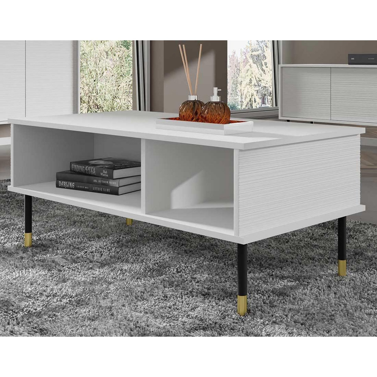 BEST MOBILIER Novara - table basse - 110 cm