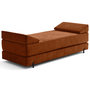 Voir la diapositive 4 : BEST MOBILIER Brescia - banquette 3 places convertible en tissu velours relief