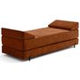 Voir la diapositive 4 : BEST MOBILIER Brescia - banquette 3 places convertible en tissu velours relief