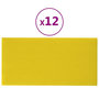 Voir la diapositive 2 : VIDAXL Panneaux muraux 12 pcs Jaune clair 60x30 cm Tissu 2,16 m^2