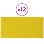 Voir la diapositive 2 : VIDAXL Panneaux muraux 12 pcs Jaune clair 60x30 cm Tissu 2,16 m^2
