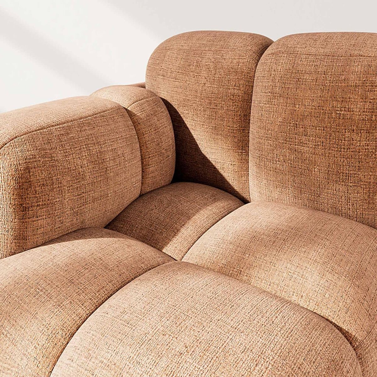 LISA DESIGN Grace - module d'assise gauche en velours texturé