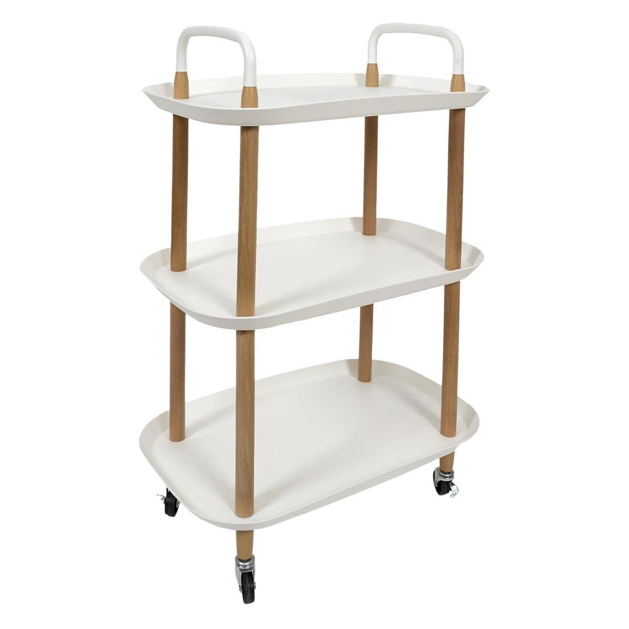 The Home Deco Factory Desserte de cuisine 3 niveaux  kaleo  81cm blanc