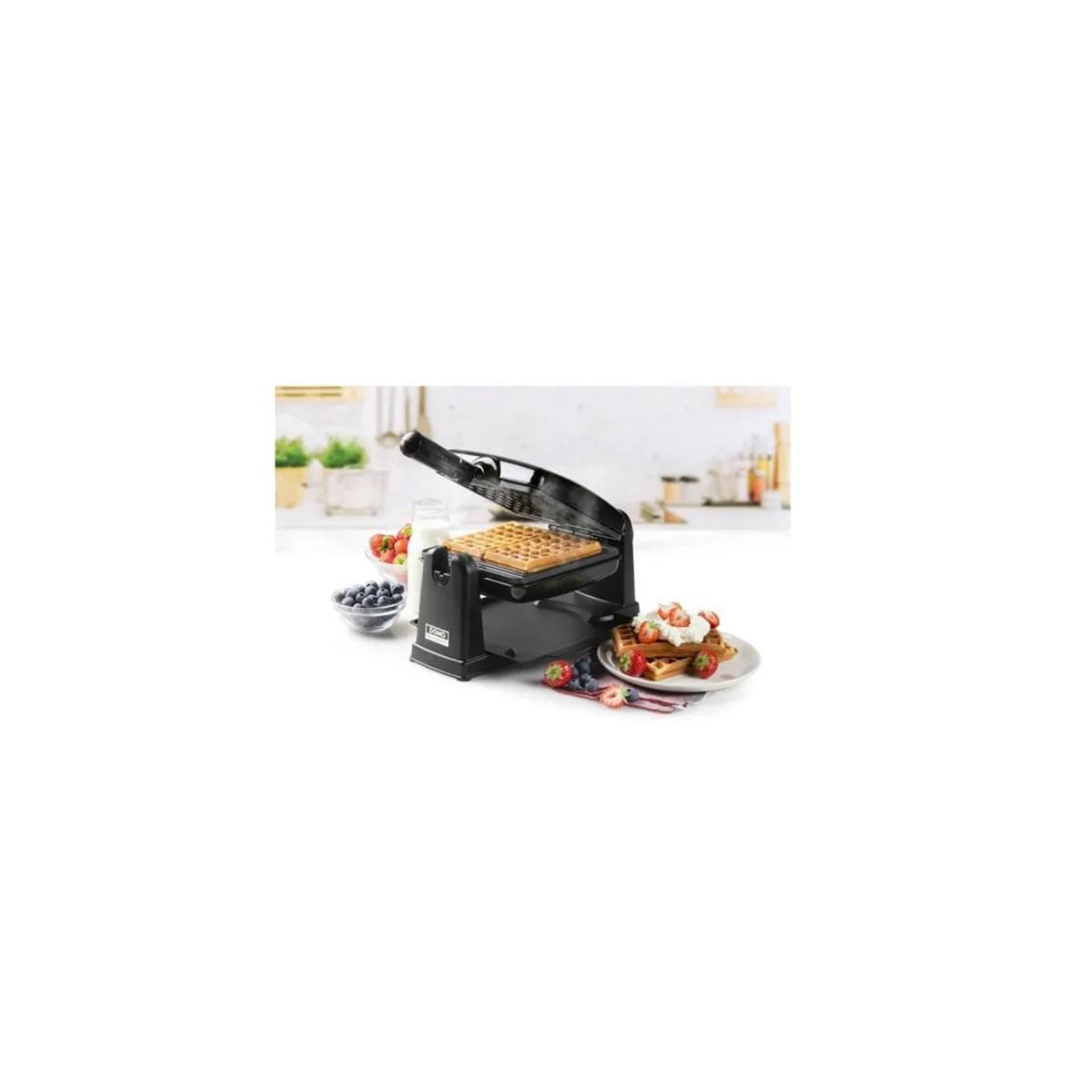 Voir la diapositive 4 : Domo Gaufrier rotatif noir - DO9224W