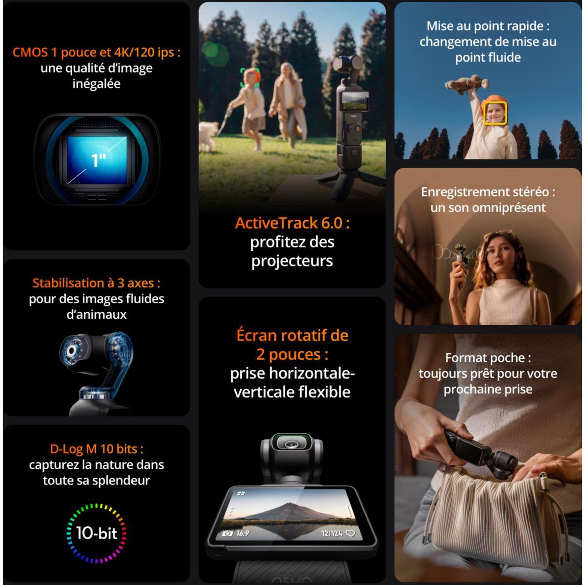 Voir la diapositive 5 : DJI Caméra sport Osmo Pocket 3