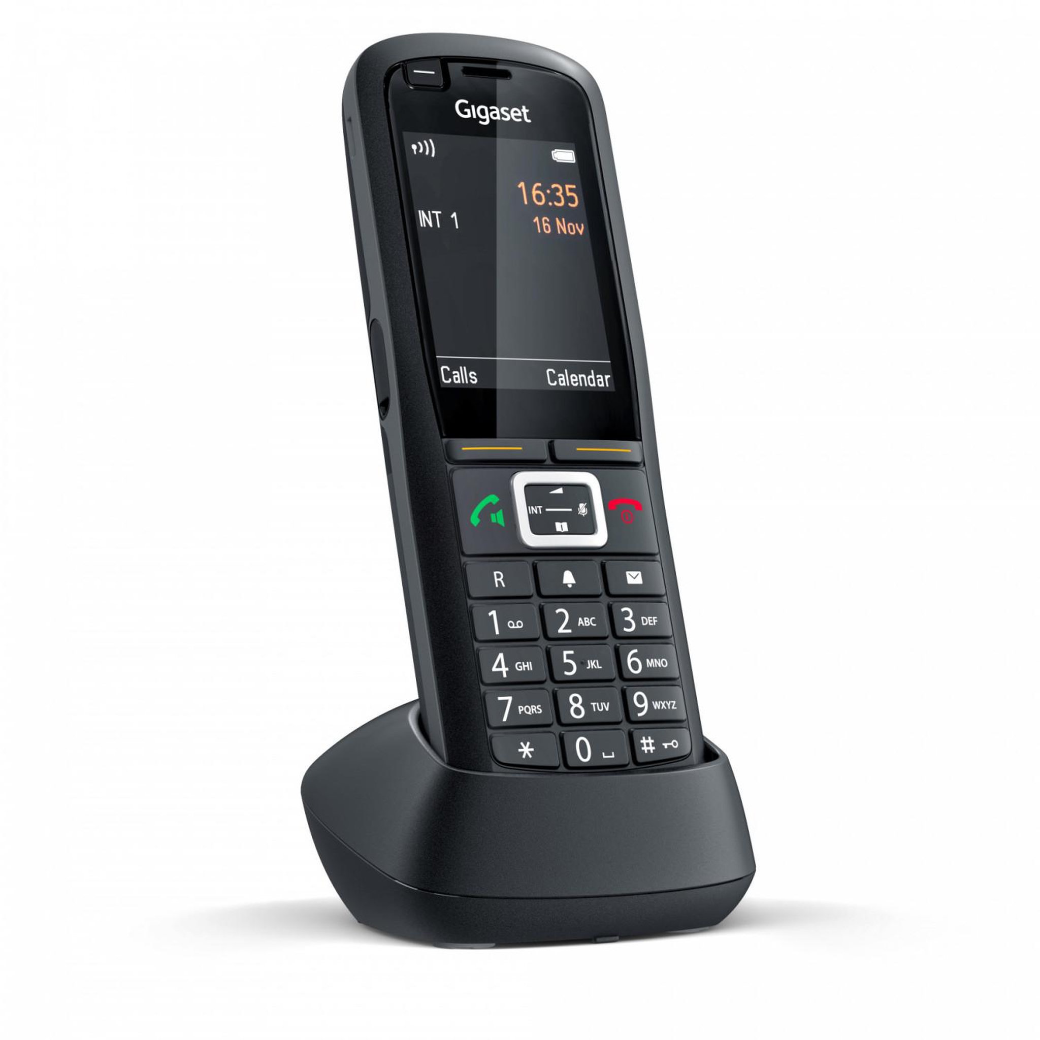 Voir la diapositive 2 : GIGASET Téléphone DECT Gigaset R700H PRO avec identification de l'appelant Noir