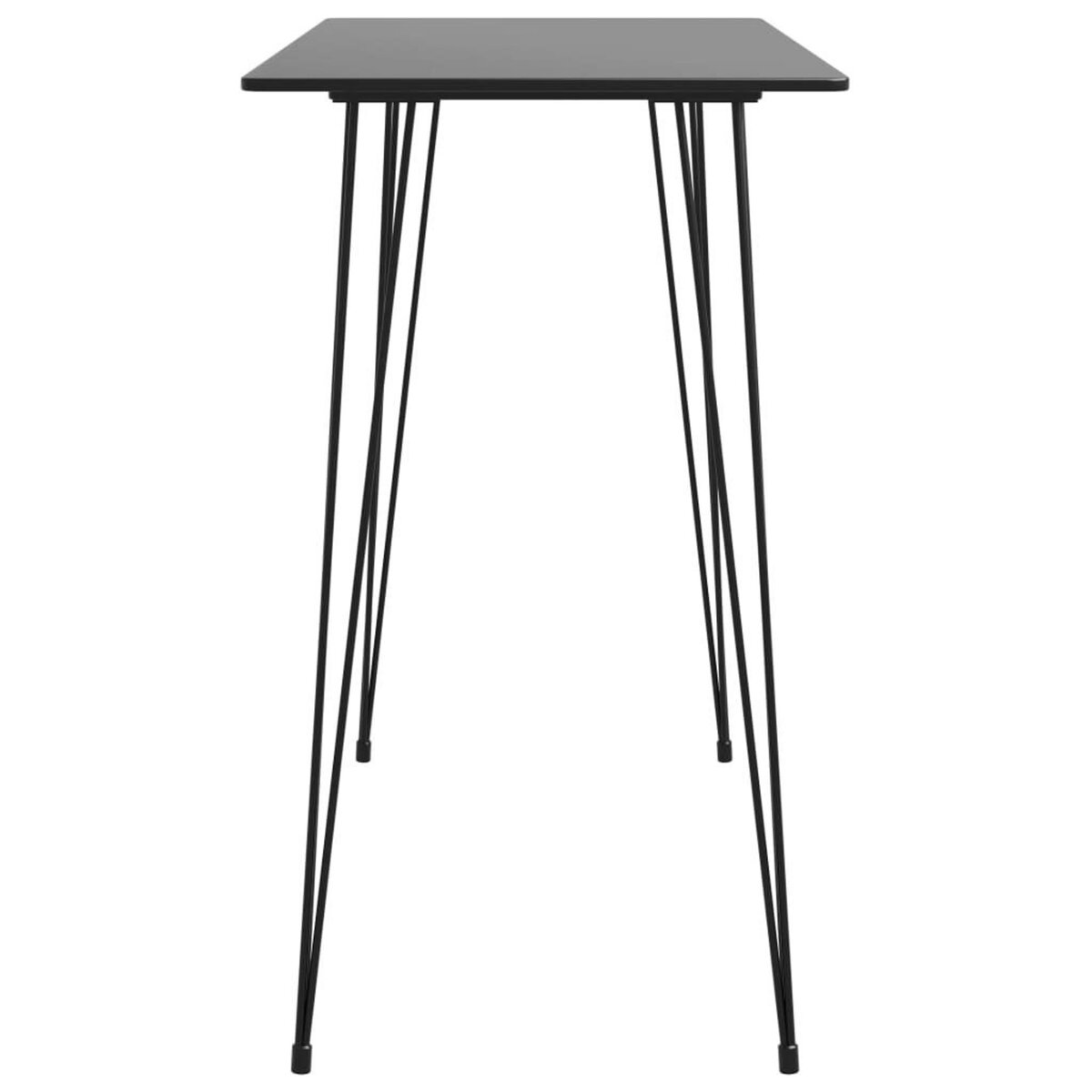 VIDAXL Table de bar Noir 120x60x105 cm