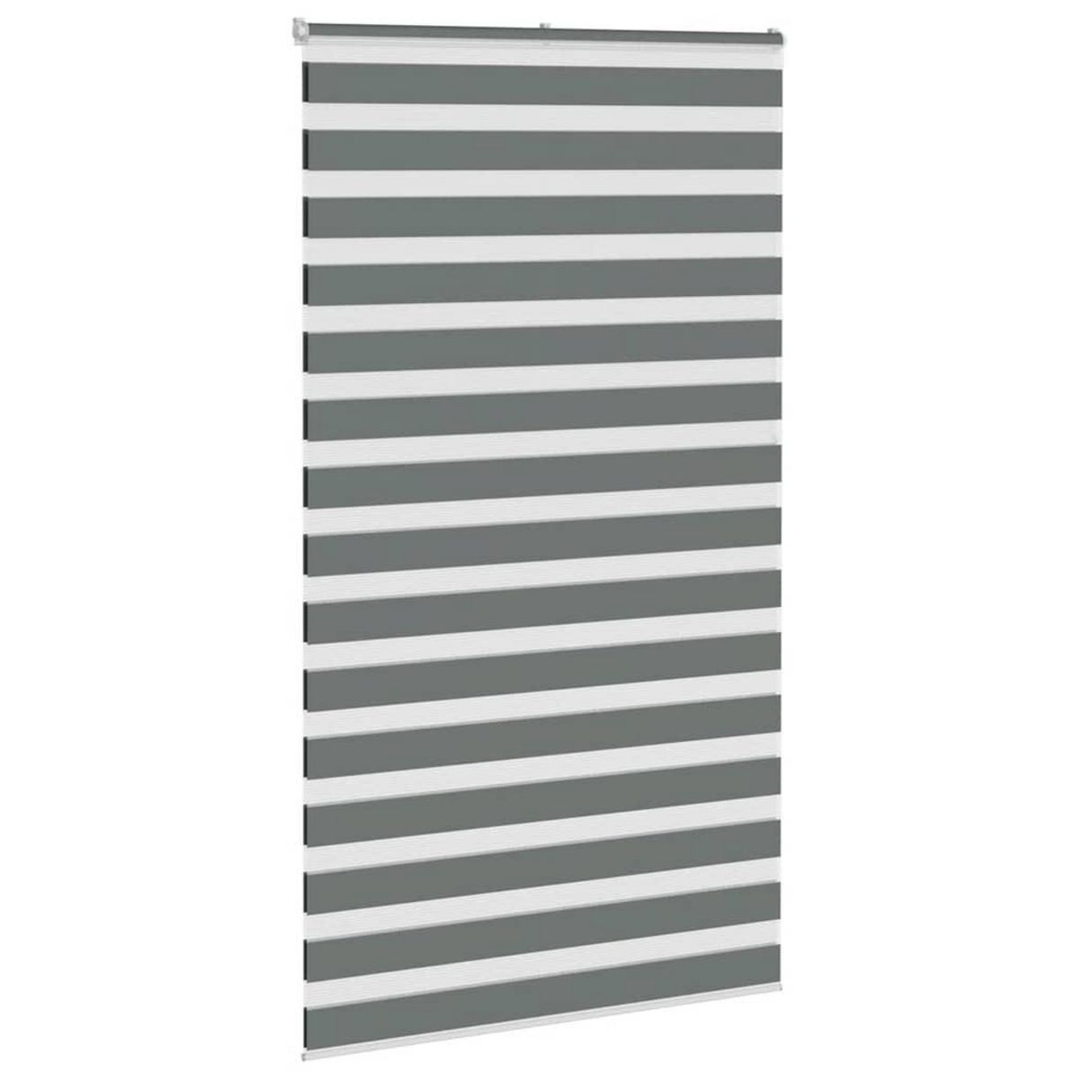 VIDAXL Store zebre gris fonce largeur du tissu 130,9 cm polyester