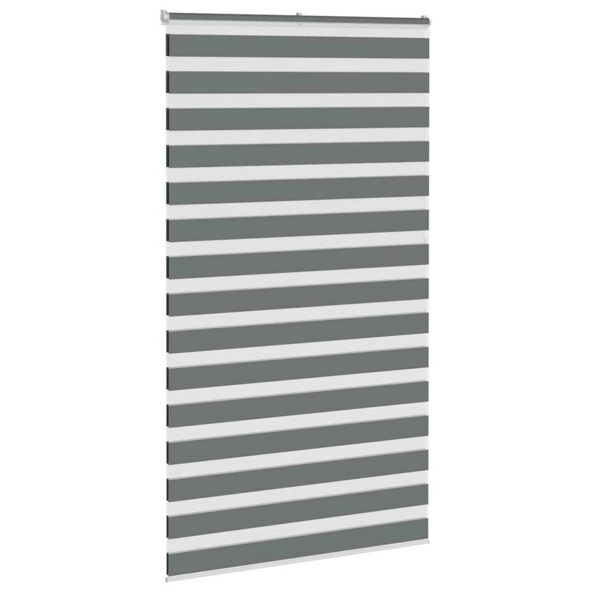 VIDAXL Store zebre gris fonce largeur du tissu 130,9 cm polyester