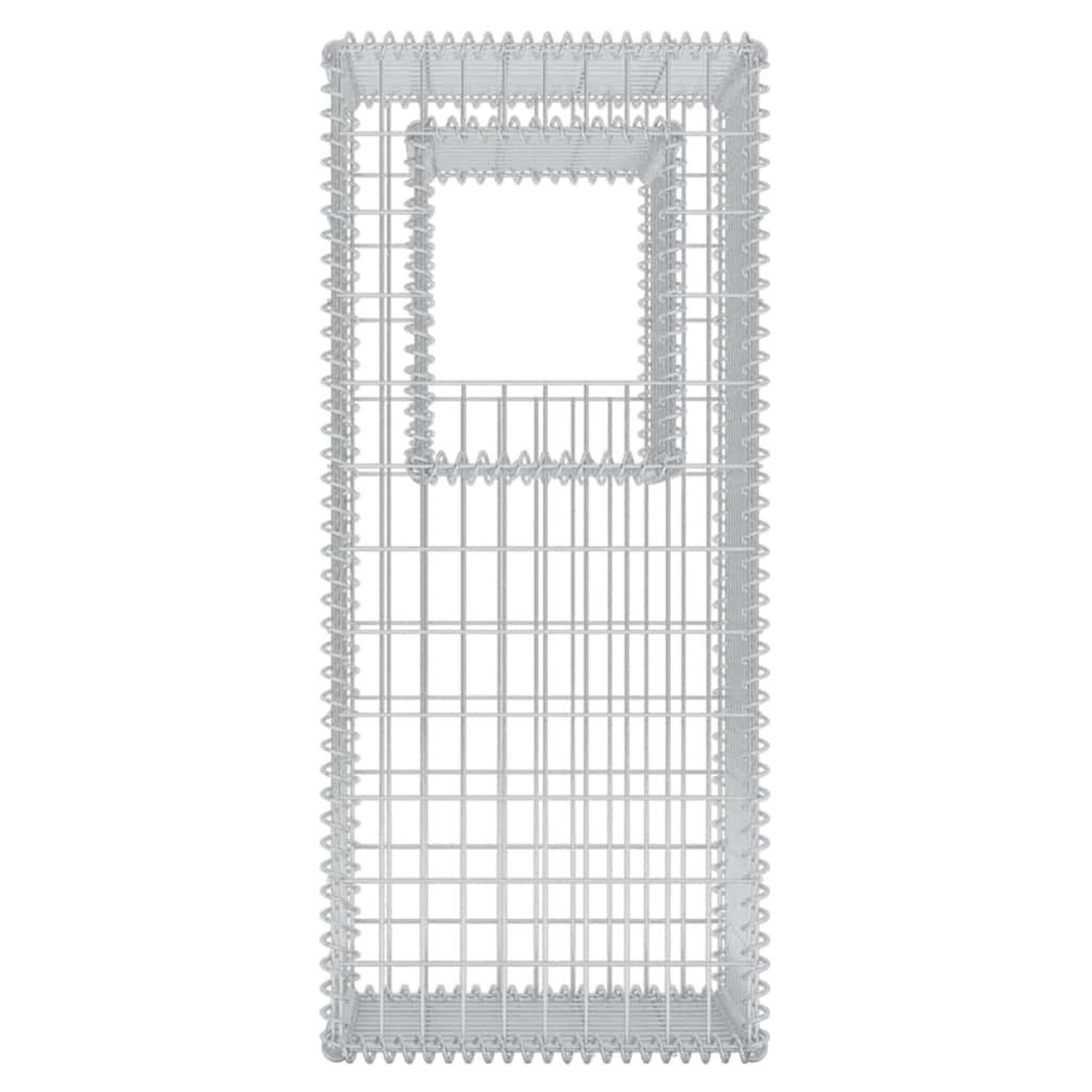 Voir la diapositive 5 : VIDAXL Jardiniere/Poteau de panier gabion 2 pcs Acier 50x50x120 cm