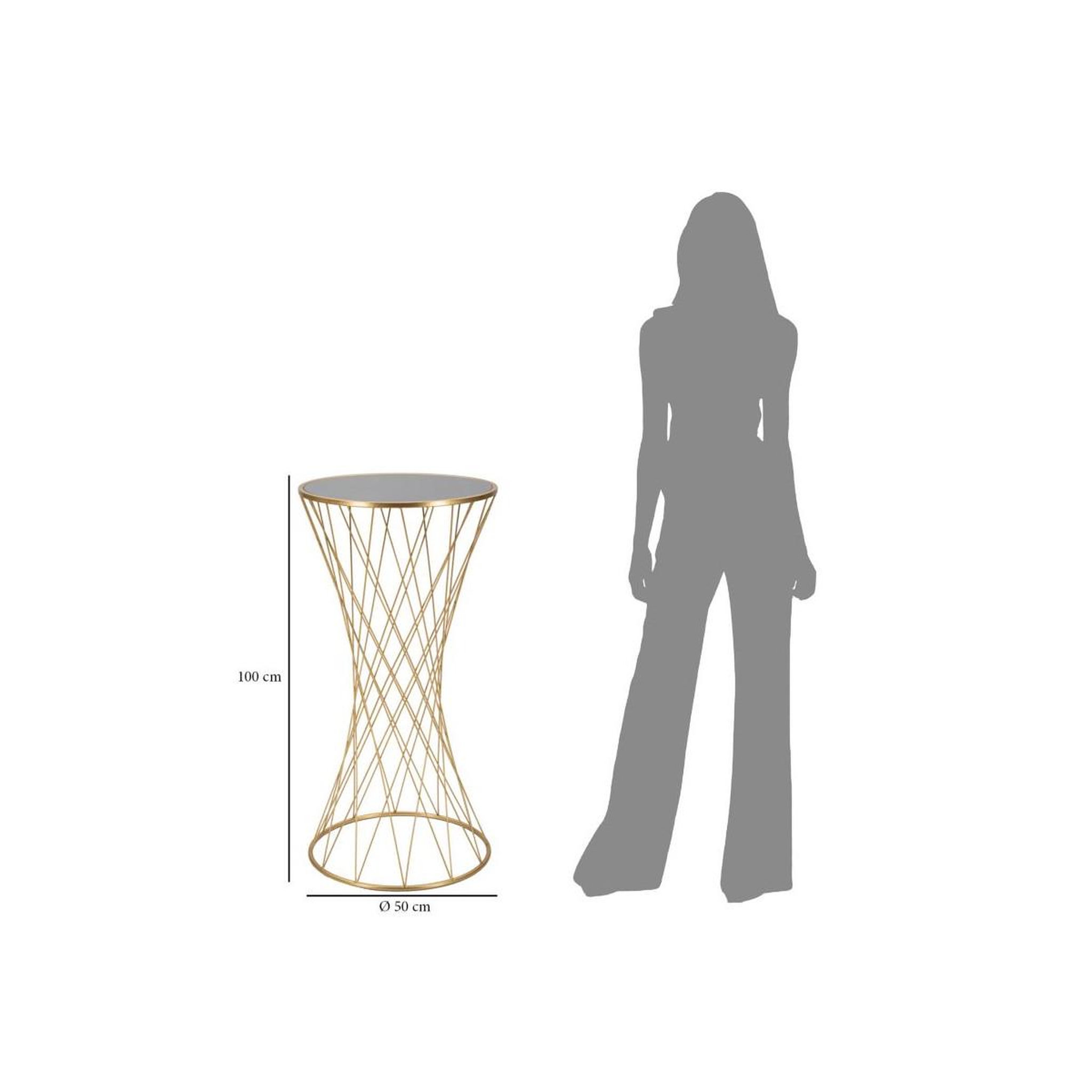 Voir la diapositive 6 : Paris Prix Table d'appoint en métal  tower  100cm or