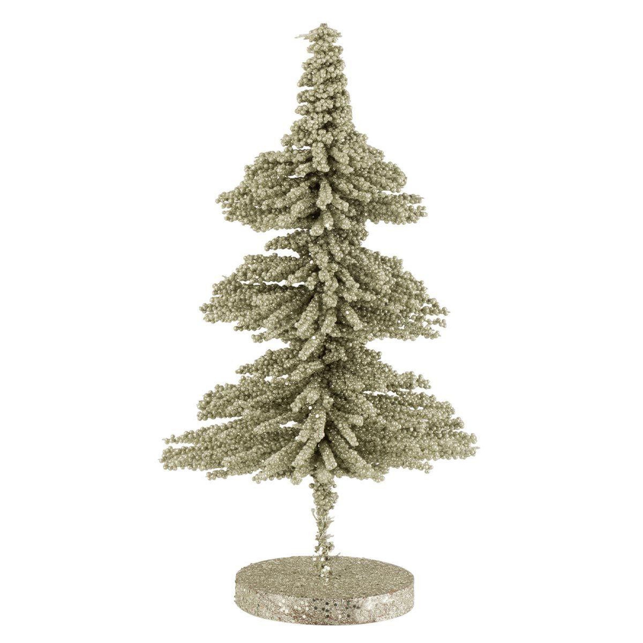 J-LINE Sapin de noël déco  paillettes  44cm vert clair