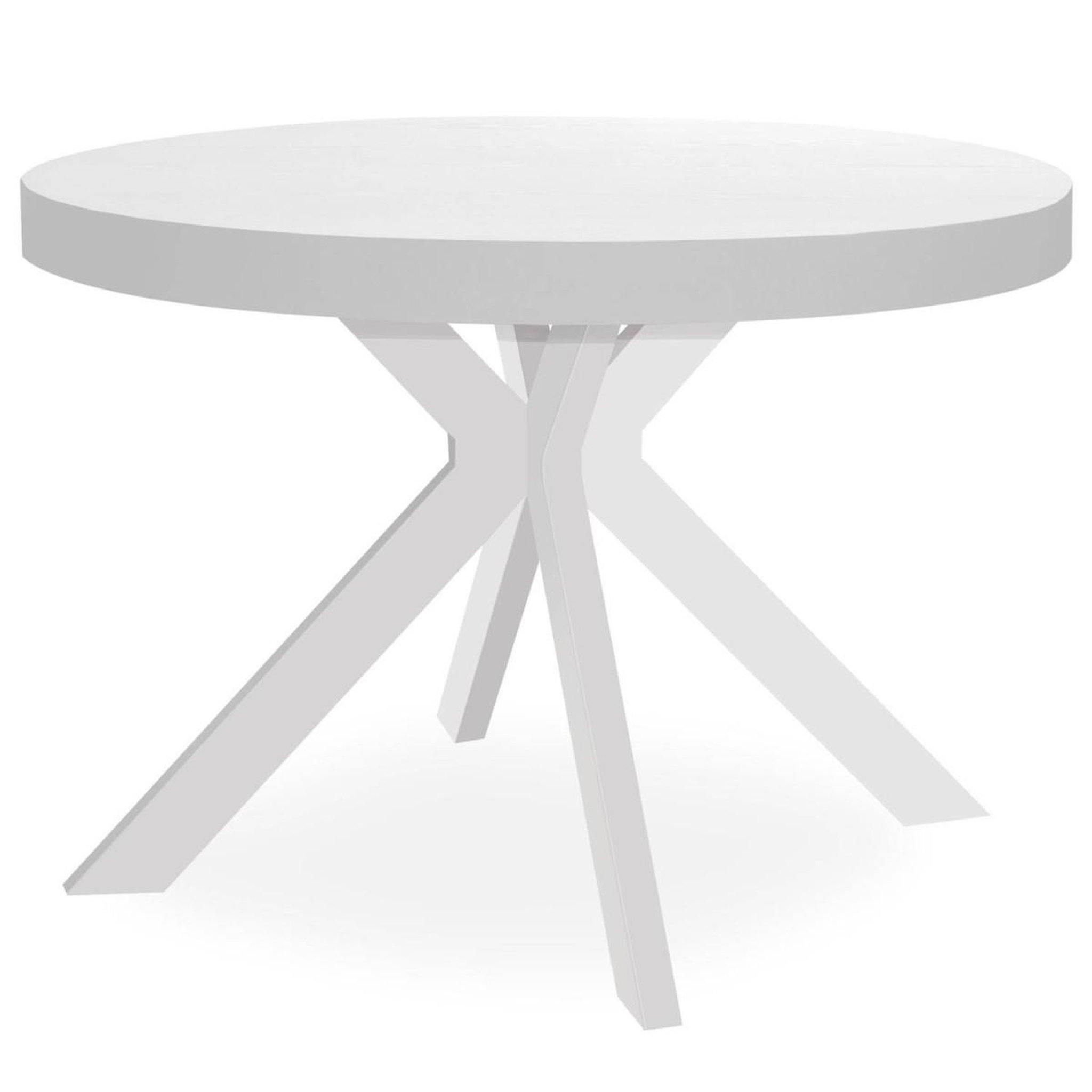 Paris Prix Table ronde extensible  zefane  110-260cm blanc