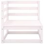Voir la diapositive 5 : VIDAXL Canape 2 places de jardin et coussins Blanc Bois de pin massif
