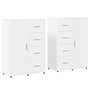 Voir la diapositive 2 : VIDAXL Buffets 2 pcs blanc 60x31x84 cm bois d'ingenierie