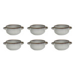 Paris Prix Lot de 6 Bols à Soupe  Au Grès du Temps  14cm Gris