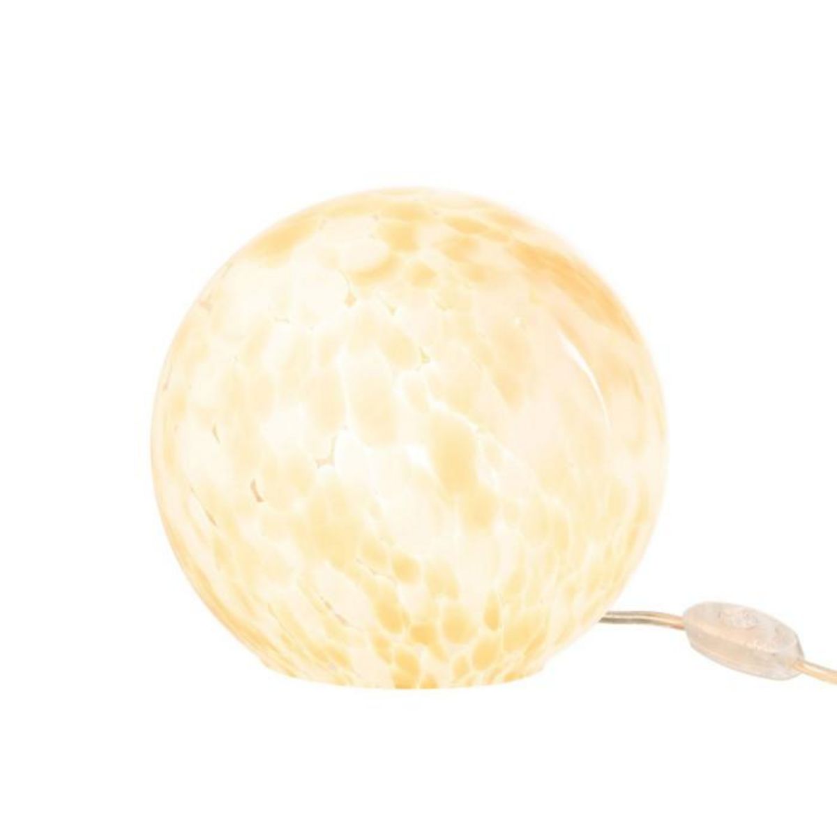 Paris Prix Lampe à Poser en Verre  Mélissa  18cm Beige