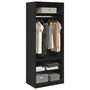 Voir la diapositive 3 : VIDAXL Garde-robe noir 80x50x200 cm bois d'ingenierie