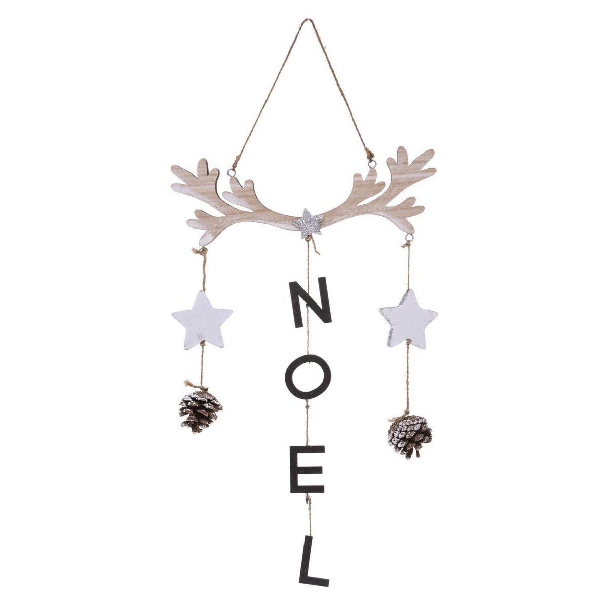 FEERIC LIGHT & CHRISTMAS Décoration de Noël à suspendre en bois Terre sauvage - Beige