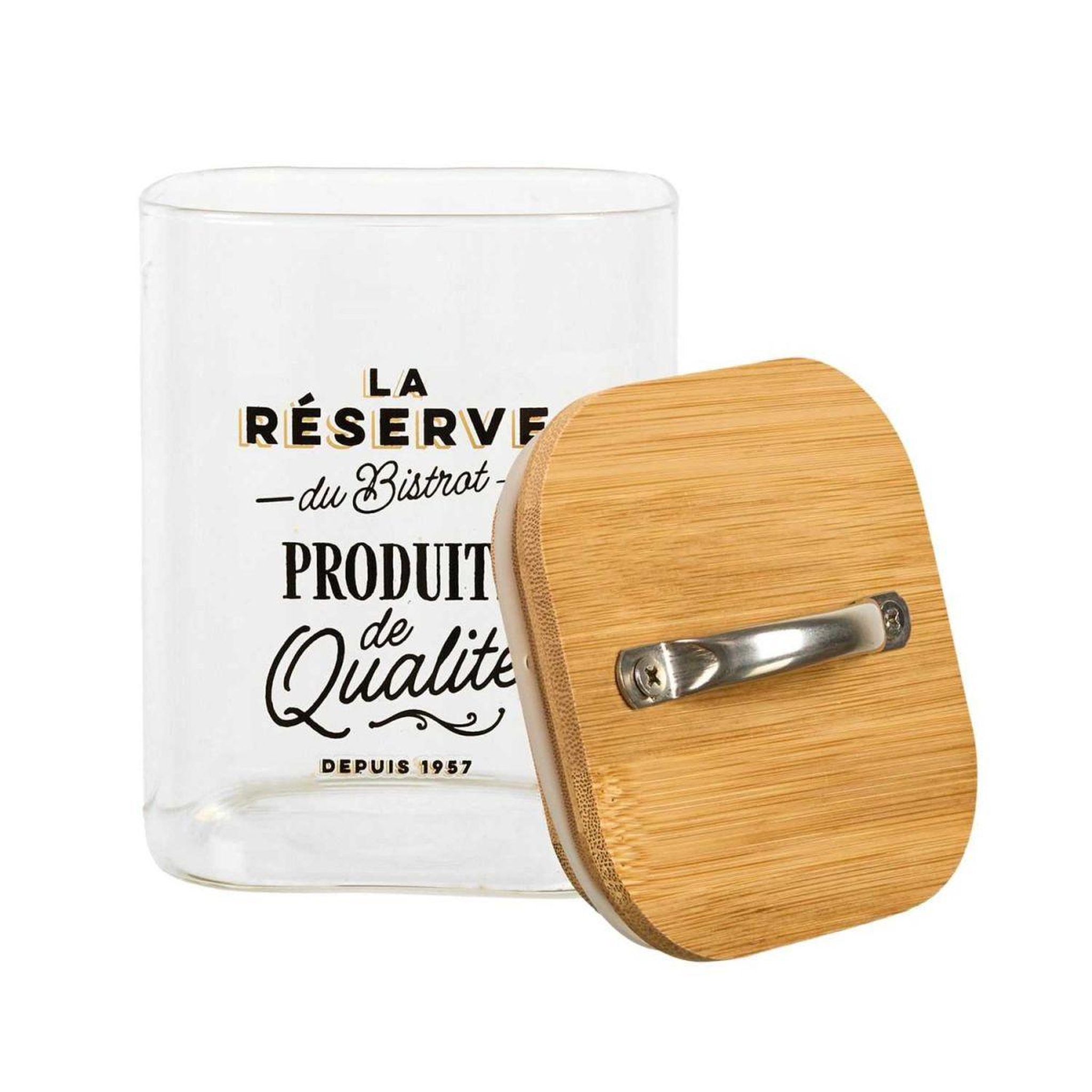 Voir la diapositive 2 : COOK CONCEPT Bocal de conservation en verre  bistrot  70cl transparent