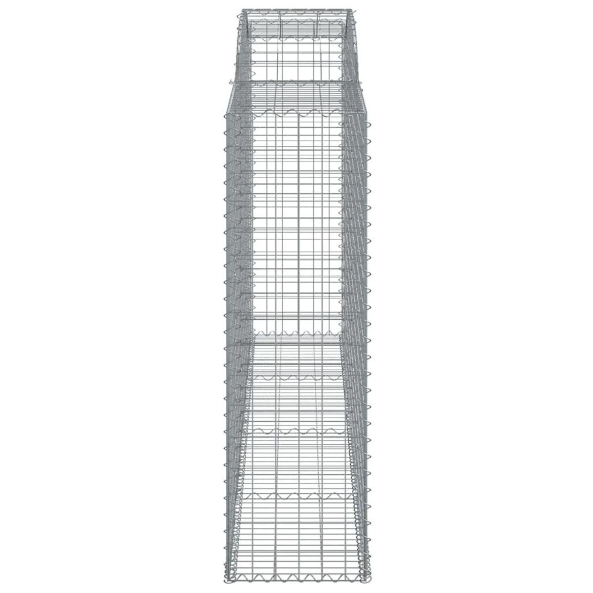 VIDAXL Paniers a gabions arques 15 pcs 300x50x160/180 cm fer galvanise