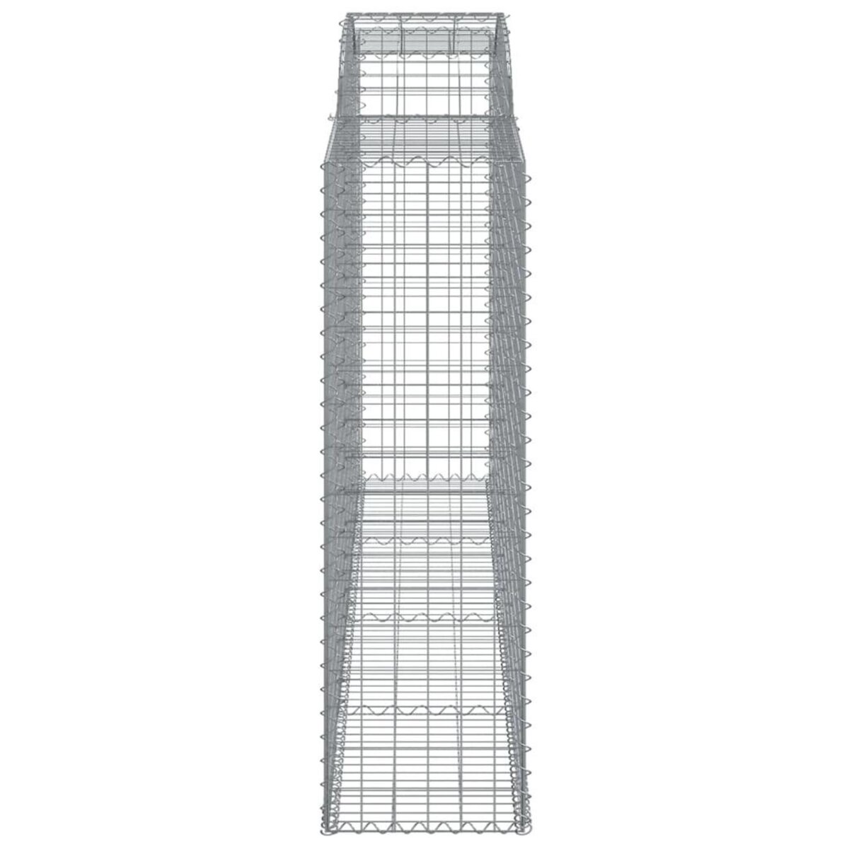 VIDAXL Paniers a gabions arques 15 pcs 300x50x160/180 cm fer galvanise