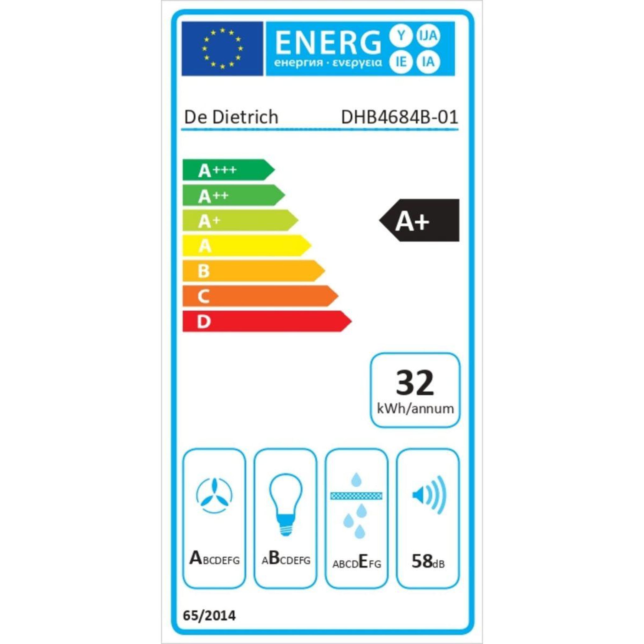 Voir la diapositive 5 : De Dietrich Hotte décorative murale dhb4684b motioncontrol