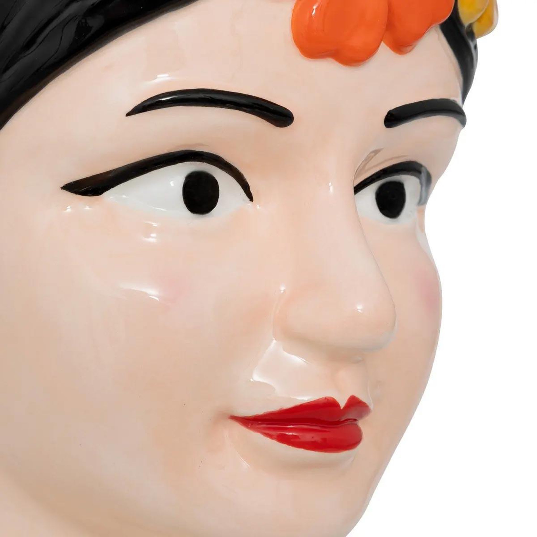 Voir la diapositive 3 : ATMOSPHERA Vase tête femme  yucatan  18cm multicolore