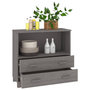 Voir la diapositive 4 : VIDAXL Buffet HAMAR Gris clair 85x35x80 cm Bois massif de pin