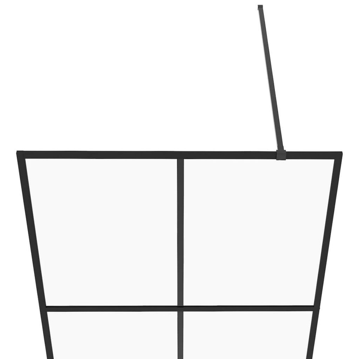 VIDAXL Paroi de douche avec verre ESG transparent 115x195 cm Noir