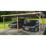 Voir la diapositive 1 : Carport toit plat - Bois traité autoclave - 2 voitures - Toit plat - 30,32 m² - TALANGA