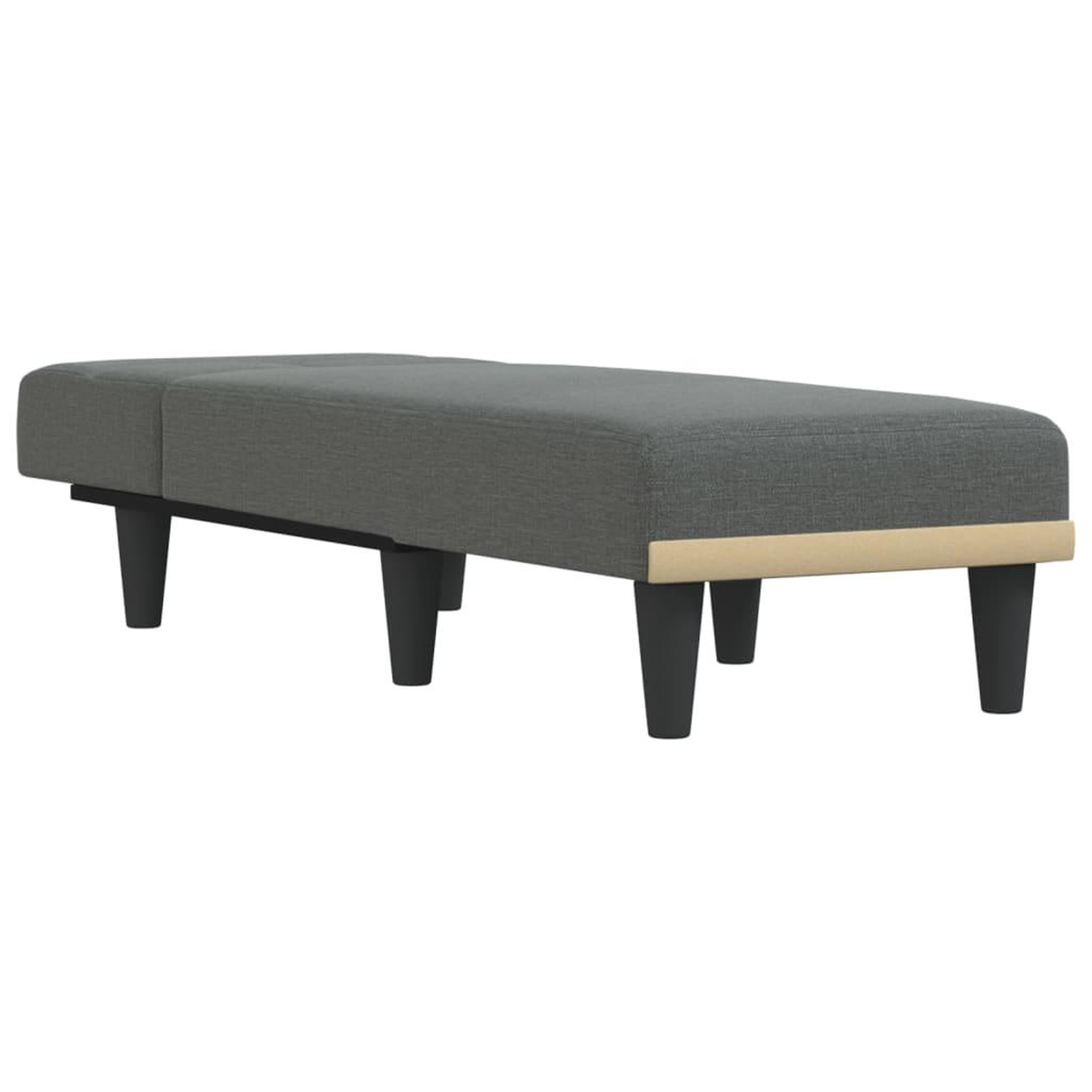 Voir la diapositive 3 : VIDAXL Chaise longue gris fonce tissu