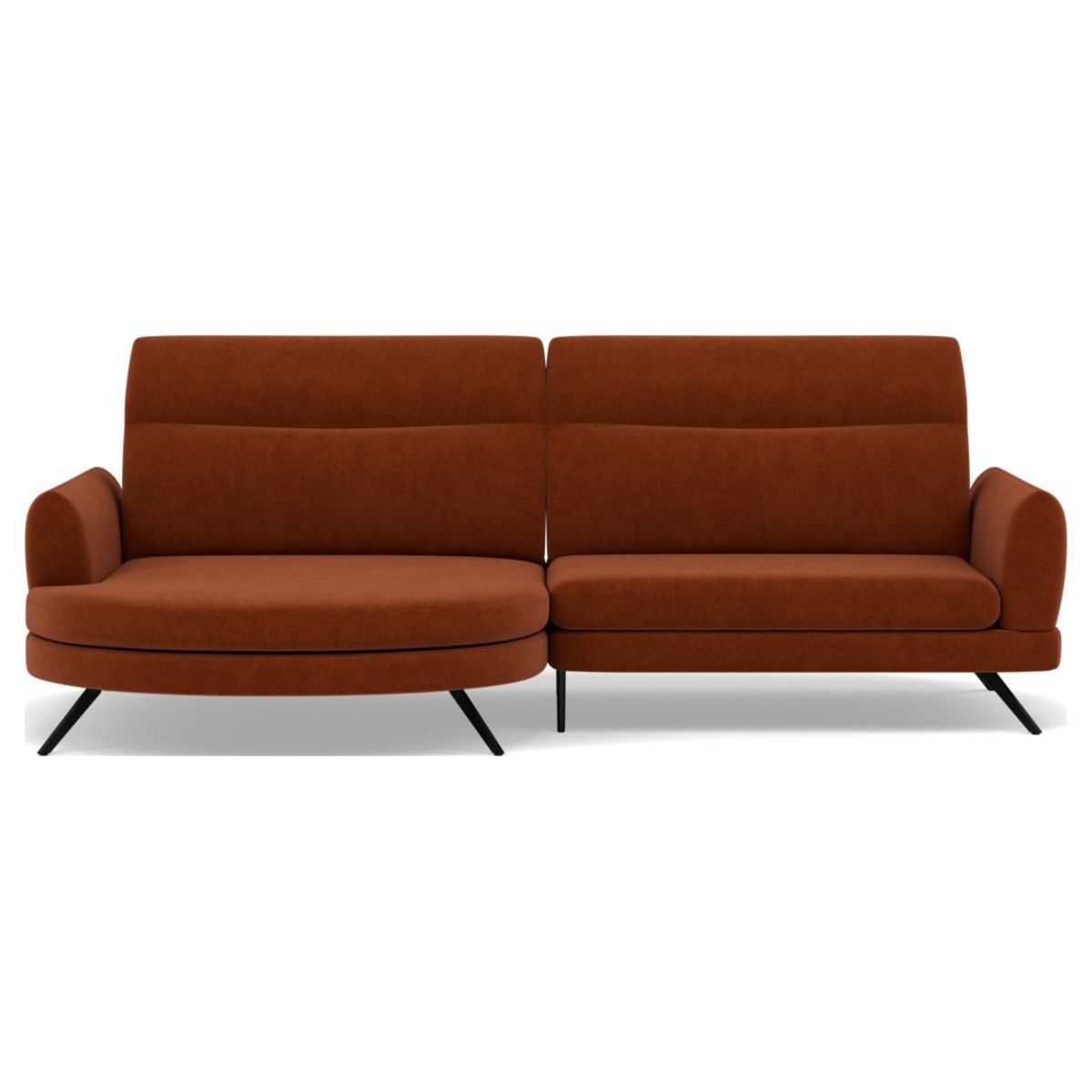 LISA DESIGN Terry - canapé d'angle gauche 4 places avec têtières réglables en tissu texturé