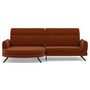 Voir la diapositive 5 : LISA DESIGN Terry - canapé d'angle gauche 4 places avec têtières réglables en tissu texturé