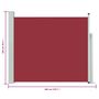 Voir la diapositive 6 : VIDAXL Auvent lateral retractable de patio 100x300 cm Rouge