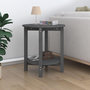 Voir la diapositive 1 : VIDAXL Table basse Gris Ø 55x60 cm Bois massif de pin