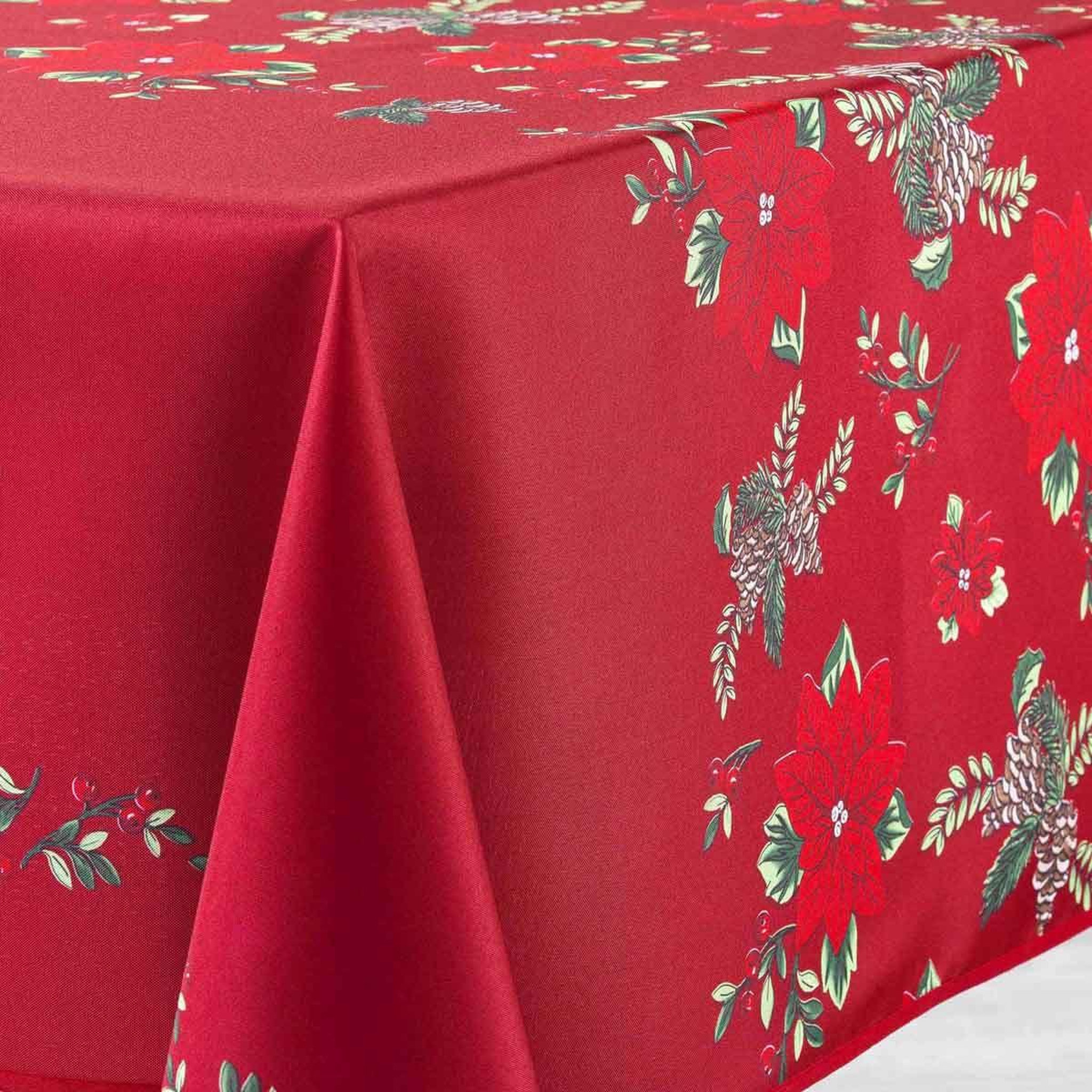 Voir la diapositive 3 : Douceur d'Intérieur Nappe imprimée  isadora  150x300cm rouge