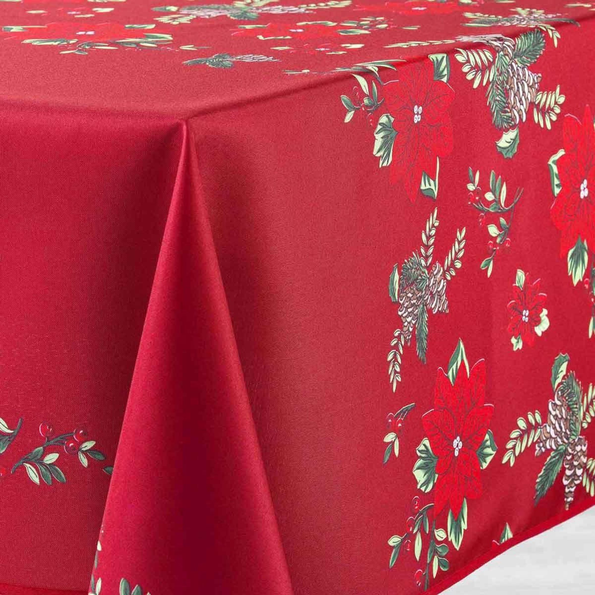 Paris Prix Nappe Imprimée  Isadora  150x300cm Rouge