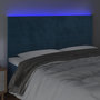 Voir la diapositive 3 : VIDAXL Tete de lit a LED Bleu fonce 200x5x118/128 cm Velours