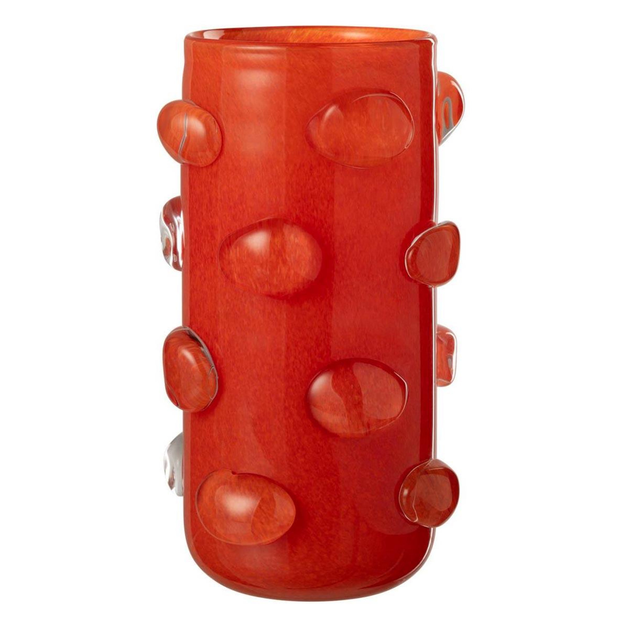 J-LINE Vase déco en verre  aruna  32cm rouge