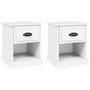 Voir la diapositive 2 : VIDAXL Tables de chevet 2 pcs blanc 39x39x47,5 cm bois d'ingenierie