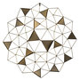 Voir la diapositive 2 : Paris Prix Décoration Murale  Triangles & Miroir  85cm Or