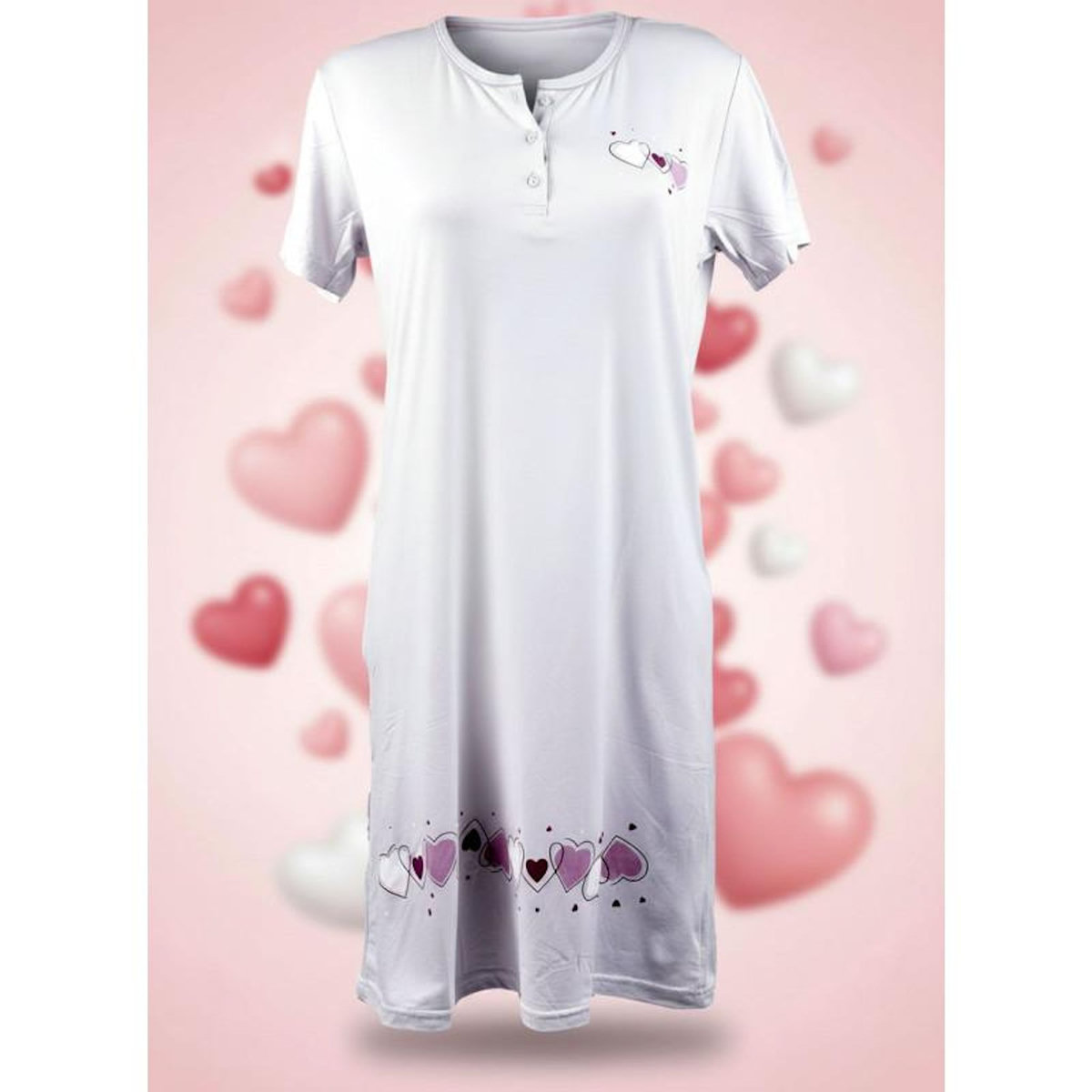 OZABI OZABI Chemise de Nuit Femme Microfibre Manches Courtes