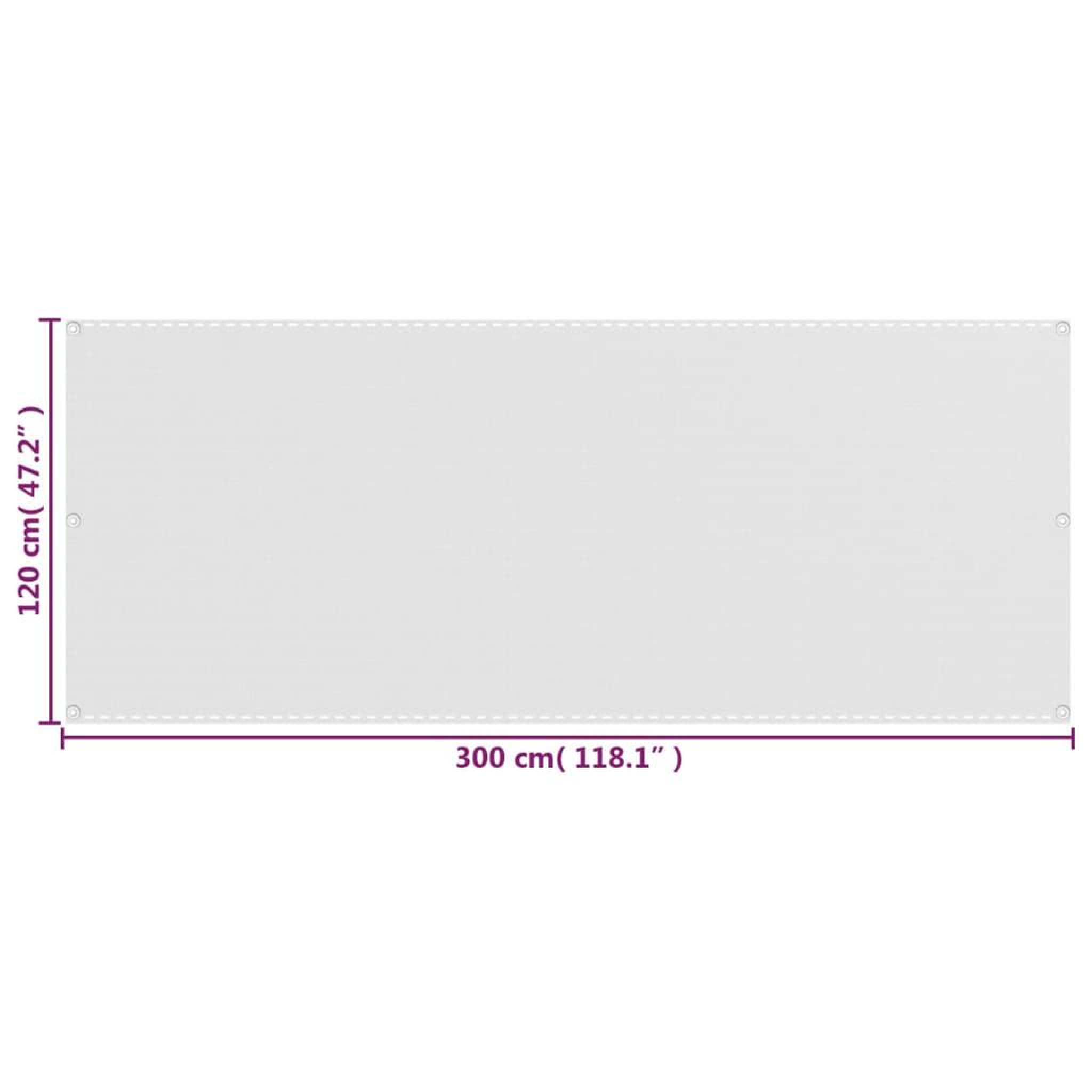 Voir la diapositive 6 : VIDAXL Ecran de balcon blanc 120x300 cm pehd